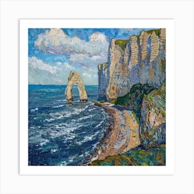 Van Gogh Style: The Cliffs of Étretat Art Print