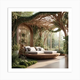 Bedroom In The Forest Art Print