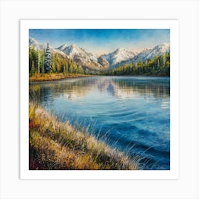 Lake In The Mountains 22 Art Print