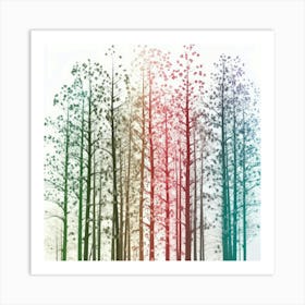 Colorful Trees 8 Art Print