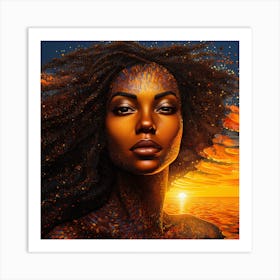 Sunset Woman 1 Art Print