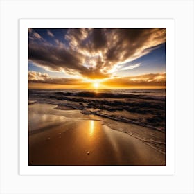 Sunset On The Beach 779 Art Print