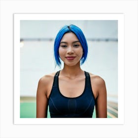 Firefly Cheerful Blue Haired Russian Girl In Sportswear 73580 (2) Art Print