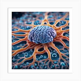 Neuron Surrounded By Water Art Print