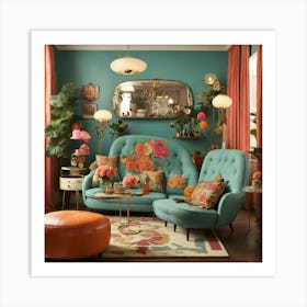 Boho Living Room Art Print