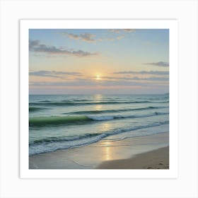 Sunset On The Beach 6 Art Print