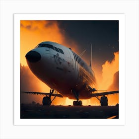 Airplane On Fire (15) Art Print