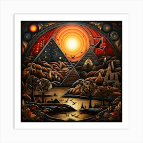 Pyramids 1 Art Print