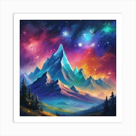 Mountain Landscape Painting 1 Art Print