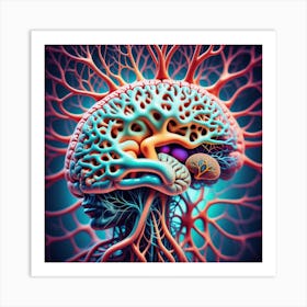 Human Brain And Nervous System 17 Art Print