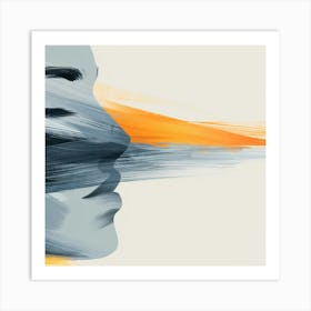 Abstract Of A Woman'S Face Art Print