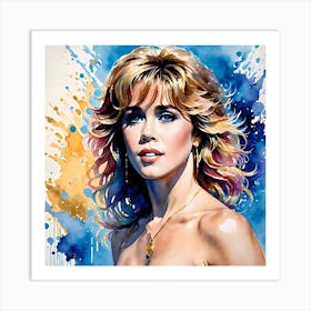 The Legendary Beautiful Jane Fonda Art Print