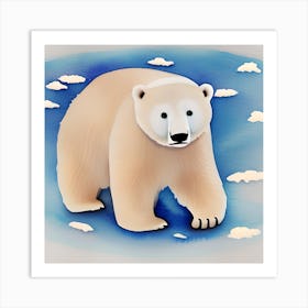 Cute Polar Bear Art Print