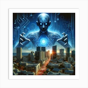 Futuristic Cityscape Art Print