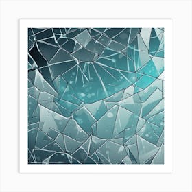 Broken Glass 20 Art Print