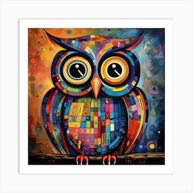 Colorful Owl 2 Art Print