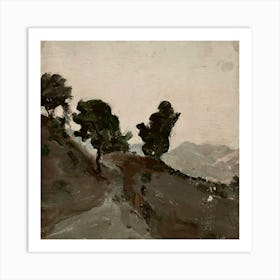 Trees On A Hillside Art Print