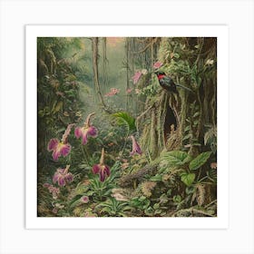 Bird In The Jungle Art Art Print