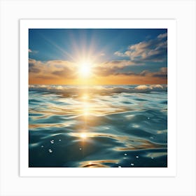 Sun with sea 2 Art Print