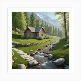 House In The Mountains 8 Art Print