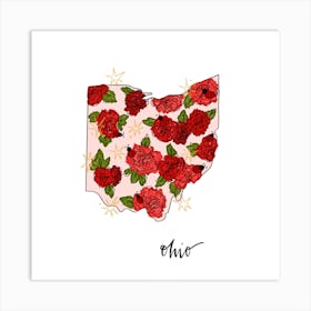 Ohio - Illustrated States Art Print