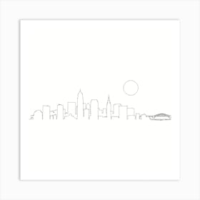 Cleveland Skyline Art Print