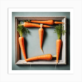 Carrots In A Frame 37 Art Print