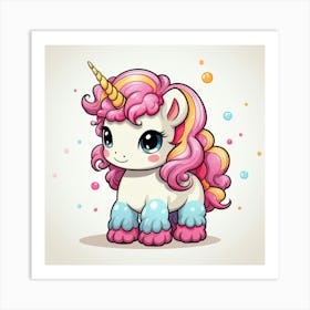 Cute Unicorn 835 Art Print