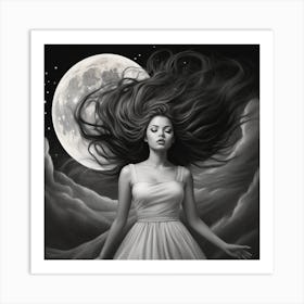 Dreaming Of The Moon Art Print