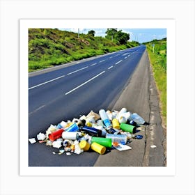 Garbage On The Road 12 Art Print