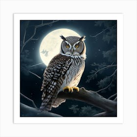 Nocturnal Watcher Art Print