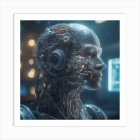 Cyborg Portrait 2 Art Print