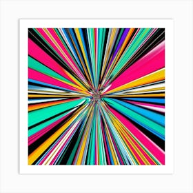 Abstract Rainbow Burst 1 Poster