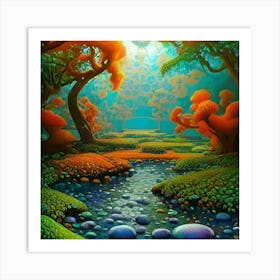 Psychedelic Forest Art Print