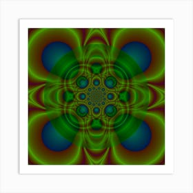 Abstract Background Design Green Art Print