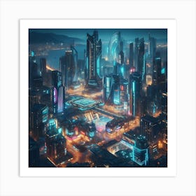 Neon Nexus 1 Art Print