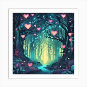 Forest Of Hearts Art Print