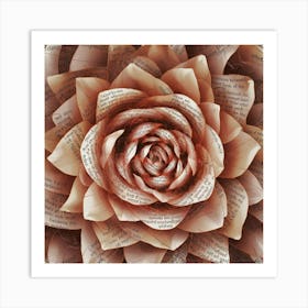 Book Flower Art Print