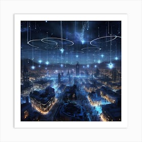 City At Night Art Print