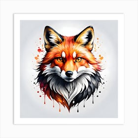 Fox Head 2 Art Print