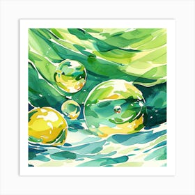 Water Bubbles Art Print