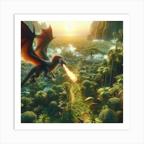 Dragon In The Jungle Art Print