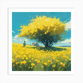 Yellow Tree Art Print