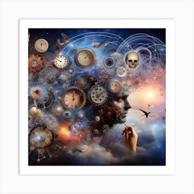 Clocks In The Head Art Print