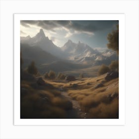 Mountain Landscape 37 Art Print