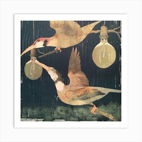 On A Rainy Rainy Night (Ii) Art Print