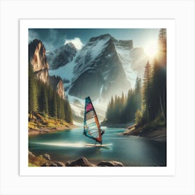 A windsurfer 3 Art Print