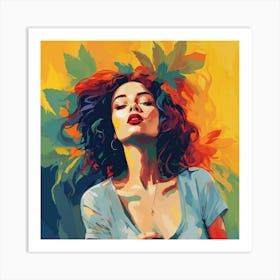 A Girl Canna Art Print