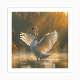 Swan Dance Art Print