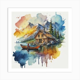 Stunning watercolor landscapes 17 Art Print